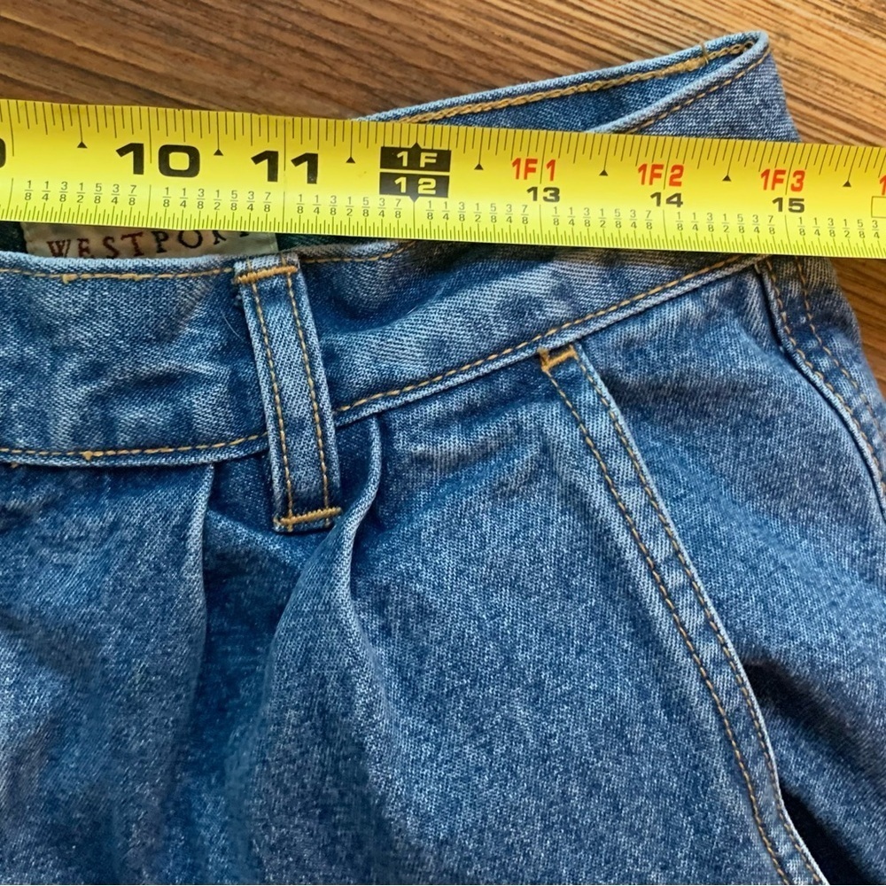 Vintage 1980’s Westport Denim High Waisted Mom Jeans Pleated Front Size 14 RARE - Picture 6 of 12